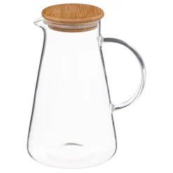 Jarra Chila De Vidrio C/Tapa Bambú 1.5L