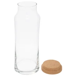 Jarra SLIM de vidrio con tapa de corcho 1l