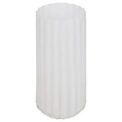 Jarrón acanalado FLEUR DE ROSE blanco 28cm