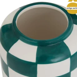 Jarrón ajedrez POOLSIDE de cerámica 14cm