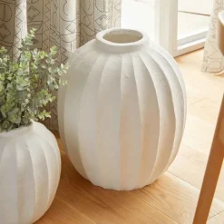 Jarrón AMIA blanco de cerámica 44.5cm