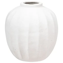 Jarrón AMIA blanco de cerámica 28cm