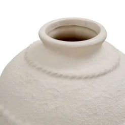 Jarrón blanco de cerámica 15cm