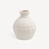 Jarrón blanco de cerámica 20cm