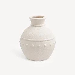 Jarrón blanco de cerámica 20cm