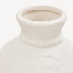Jarrón blanco de cerámica 20cm