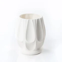Jarrón blanco de cerámica 21.5cm
