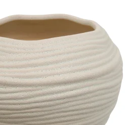 Jarrón blanco de cerámica 20x22cm