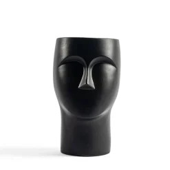 Jarrón Cerámica Figura Rostro 17x17x24Cm