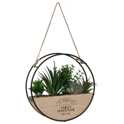 Jarrón colgante con planta artificial KRIST 20cm