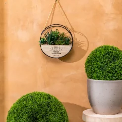 Jarrón colgante con planta artificial KRIST 20cm