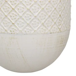 Jarrón colgante TINO de metal blanco 36cm