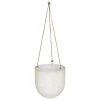 Jarrón colgante TINO de metal blanco 40cm