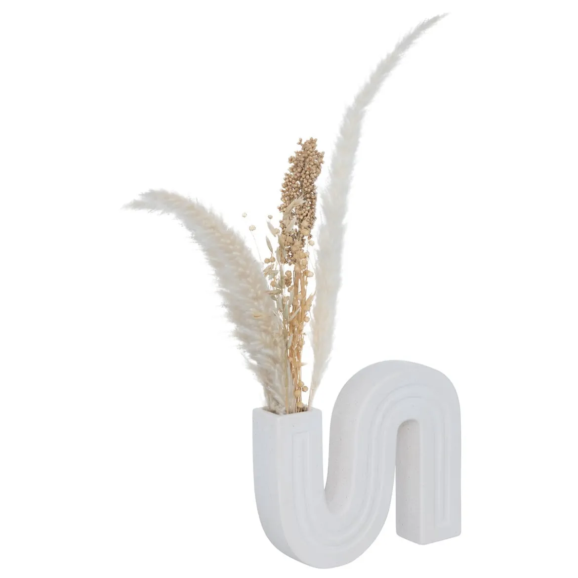 Jarrón De Cerámica Blanca 21x5x24.8Cm