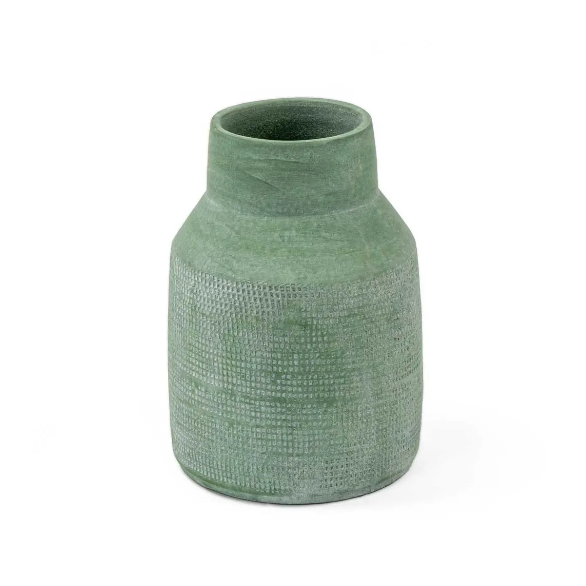 Jarrón De Cerámica Caravane Verde 20Cm