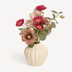 Jarrón de cerámica con flores secas 42cm