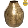 Jarrón De Metal Dorado Oasis 14Cm