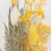 Jarrón de vidrio con flores Amarillas 45cm