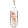 Jarrón de vidrio con flores rosa 45cm