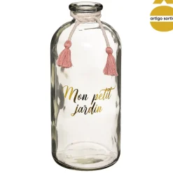 Jarrón De Vidrio Con Mensaje 25Cm