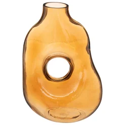 Jarrón De Vidrio Donut 18x10x24.5Cm
