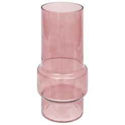 Jarrón De Vidrio Ella Rosa 25cm