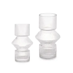 Jarrón De Vidrio Transparente 23cm