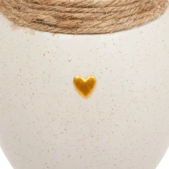 Jarrón Flo En Ceramica Blanca 22cm