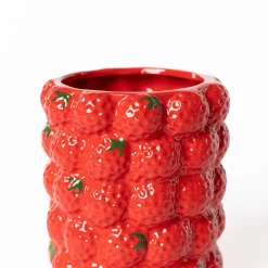 Jarrón fresas de cerámica 16cm