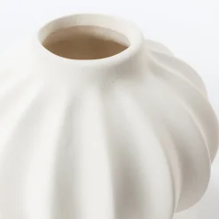 Jarrón globo blanco de cerámica 18cm