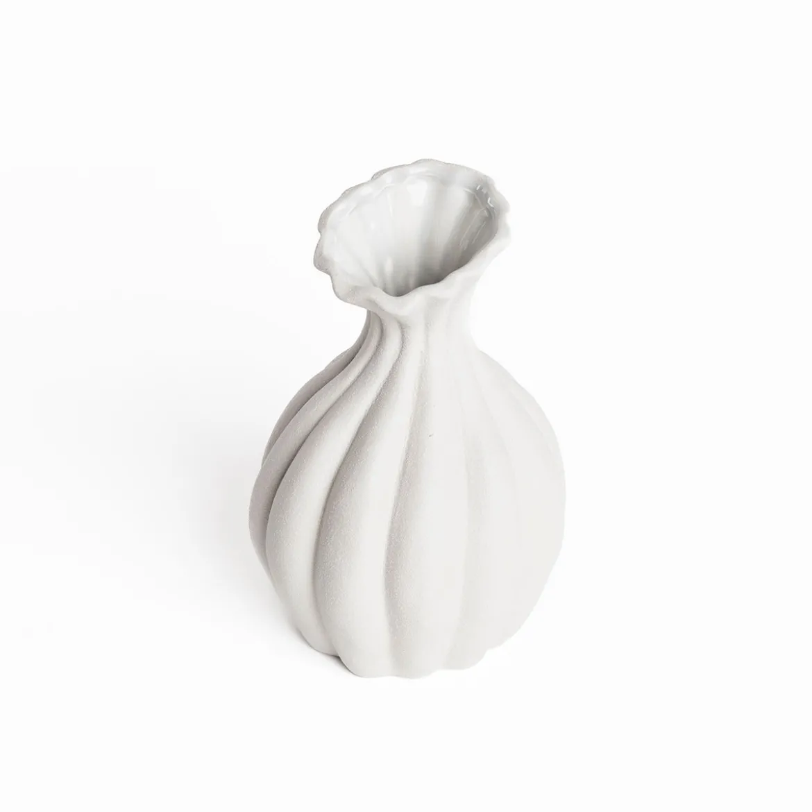 Jarrón gris de cerámica 22,4 cm