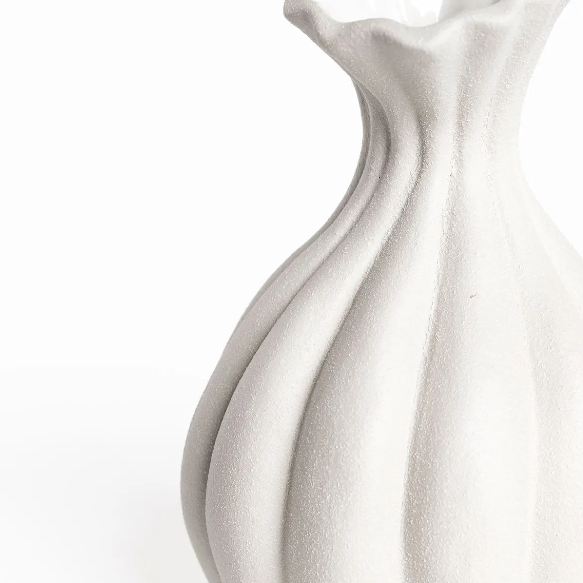 Jarrón gris de cerámica 22,4 cm