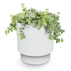 Jarrón MILLY round blanco 21x19.5x19.5cm