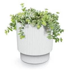 Jarrón MILLY round blanco 21x19.5x19.5cm