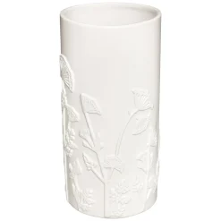 Jarrón MIND blanco con flores 3d 25cm