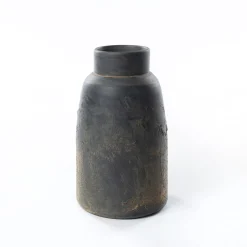 Jarrón negro areia de cerámica 30cm