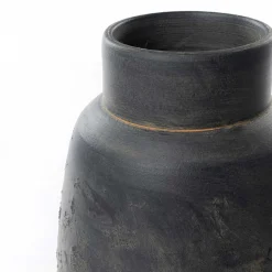 Jarrón negro areia de cerámica 30cm