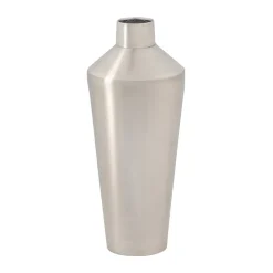 Jarrón plateado de metal 40 cm