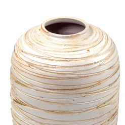 Jarrón Rayas Beige 24Cm
