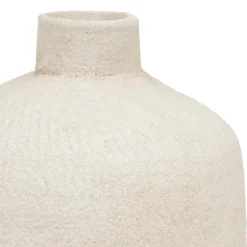 Jarrón ROMIA beige de cerámica
