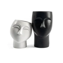 Jarrón Rostro De Mujer 19x19x20Cm