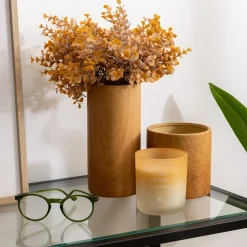 Jarrón SOA de cerámica efecto madera 20cm
