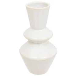 Jarrón Sol Blanca De Cerámica 14cm