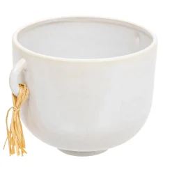 Jarrón SOLEYA blanco de cerámica 18cm