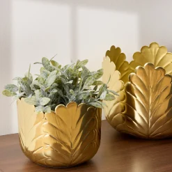 Jarrón tamaño 2/2 BELLI dorado 18cm