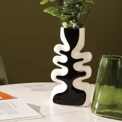 JarrónTWISTED LIME de cerámica 28cm