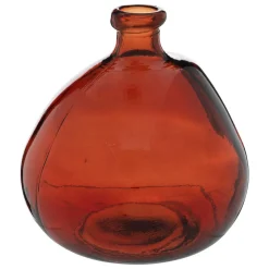 Jarrón ULY ámbar de vidrio reciclado 22cm
