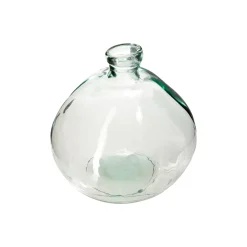 Jarrón Uly Transparente De Vidrio Reciclado 22cm