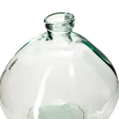 Jarrón Uly Transparente De Vidrio Reciclado 22cm