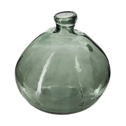 Jarrón Uly Verde Caqui De Vidrio Reciclado 33cm